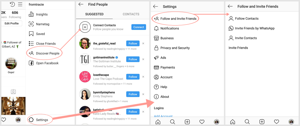 Instagram : Syncing Contacts and Finding People to Follow - The State