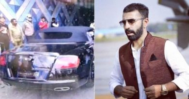 Karnataka Congress MLA's son Nalapad, out on bail, now crashes his luxury Bentley car, injures 4