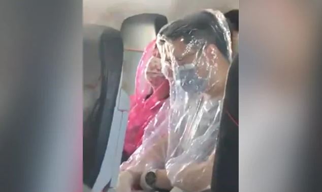 Passengers Wrap Themselves In Plastic On Flight Over Coronavirus