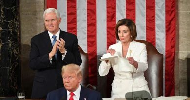 Pelosi Rips Up Trump's Speech Copy In Payback After Handshake Snub