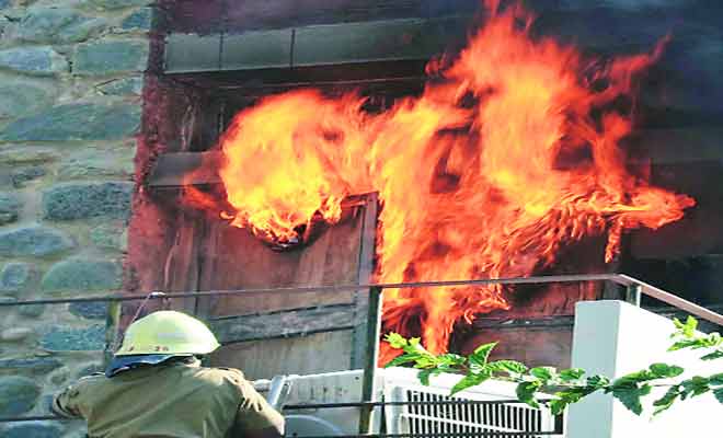 fire at chandigrah girls PG hostel