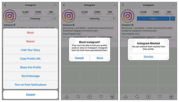 Instagram Blocking People Block Restrict The State