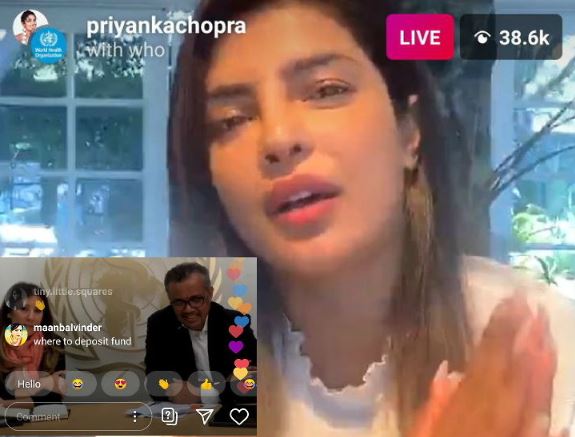 Insta interview Priyanka asked- how to beat Coronavirus Director General of WHO said If humanity unites, then everything is possible