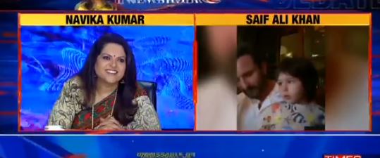 Taimur abrupt debut in Saif ali khan's live interview, watch video