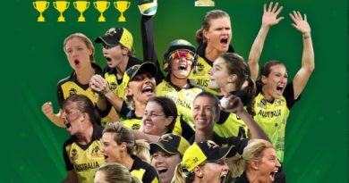 Women's T20 World Cup Final Australia 5th time champion, defeating India by 85 runs; Team India's top-5 batsmen scored 19 runs