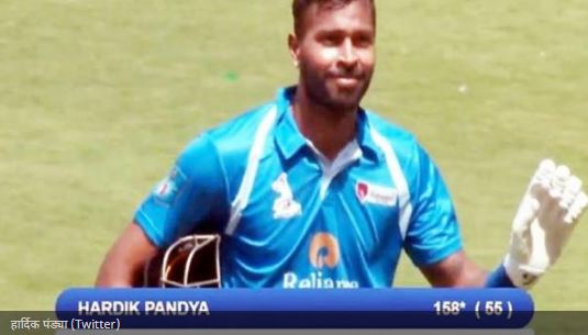 one more storm lifted by Hardik Pandya's bat, blew 20 sixes, 158 runs in 55 balls