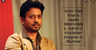 Actor Irfan Khan's health deteriorates, Admit in Kokilaben Hospital in Mumbai