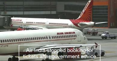 Air India stopped booking for tickets after government advice