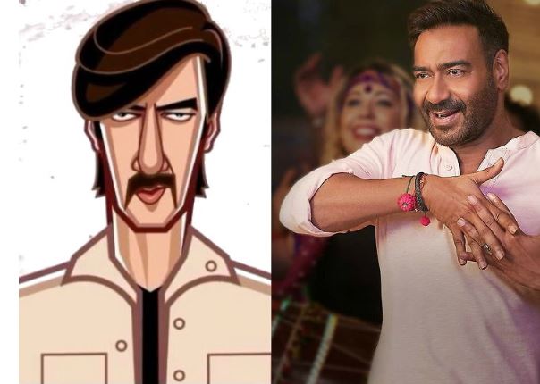 Ajay Devgan's unique style, used the animated video note to thank those who wished the birthday