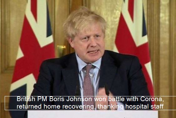 British PM Boris Johnson wins battle with Corona, returns home healthy, expresse