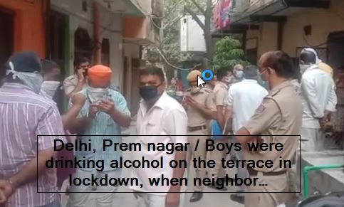 Delhi, Prem nagar - Boys were drinking alcohol on the terrace in lockdown, when neighbor complained, they murdered him, recorded in CCTV