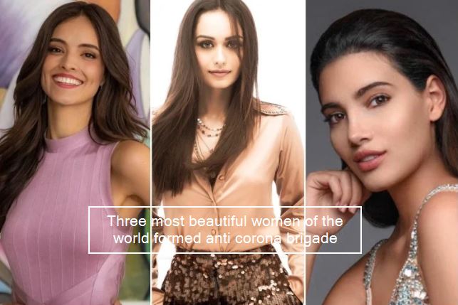 Manushi Chhillar along with two other former Miss World Spread Awarness about Co