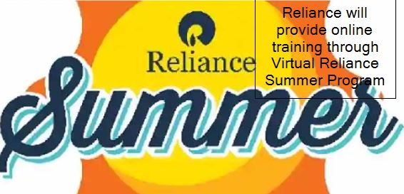 Reliance will provide online training through Virtual Reliance Summer Program