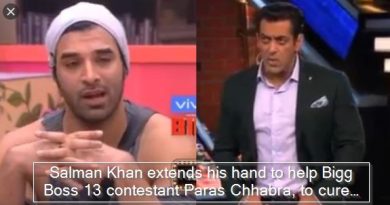 Salman Khan extends his hand to help Bigg Boss 13 contestant Paras Chhabra, to cure his hair fall problem