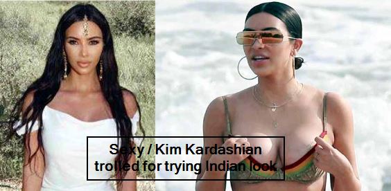 Sexy - Kim Kardashian trolled for trying Indian look