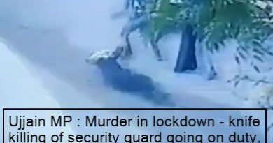 Ujjain MP -Murder in lockdown - knife killing of security guard going on duty, Murder recorded in CCTV, Watch video