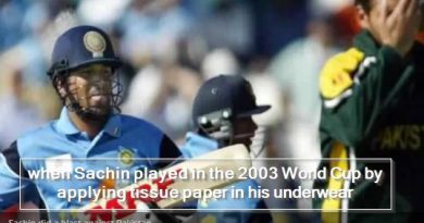 when Sachin played in the 2003 World Cup by applying tissue paper in his underwear