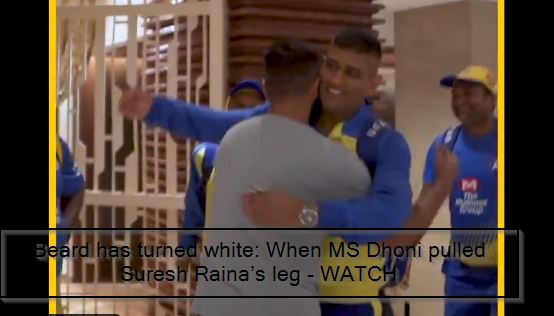 Beard has turned white - When MS Dhoni pulled Suresh Raina’s leg - WATCH