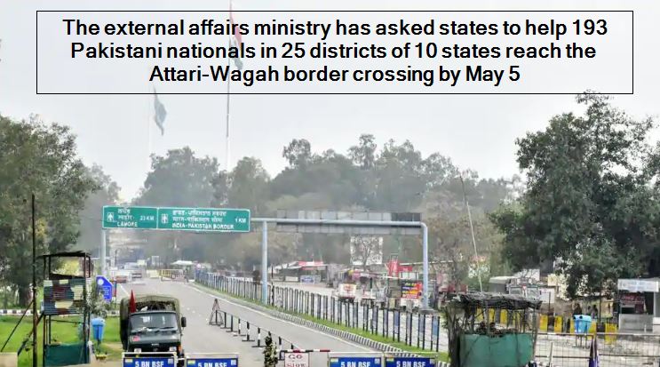 Centre permits 193 Pak nationals to return on May 5, asks states to help them -