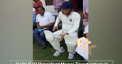 Delhi BJP President Manoj Tiwari arrives in Sonepat to play cricket, social distancing