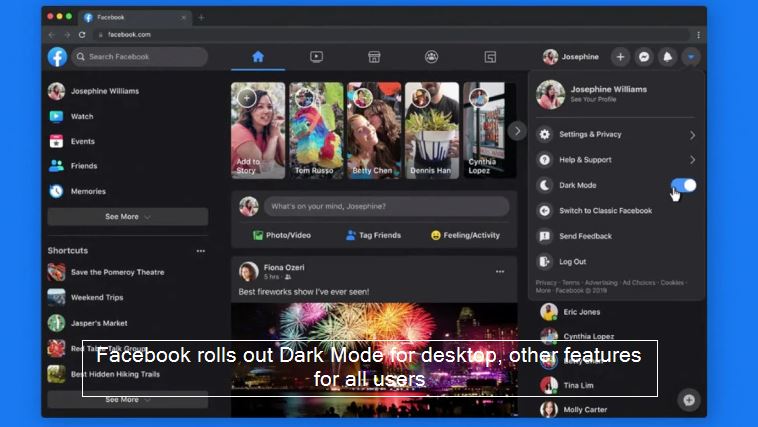 Facebook rolls out Dark Mode for desktop, other features for all users