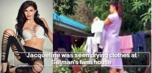 Jacqueline was seen drying clothes at Salman's farm house