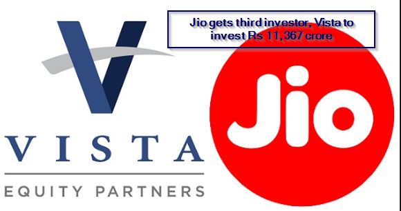 Jio gets third investor, Vista to invest Rs 11,367 crore