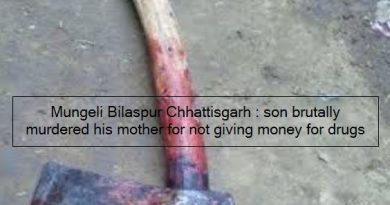 Mungeli Bilaspur Chhattisgarh - son brutally murdered his mother for not giving money for drugs