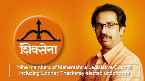 Nine members of Maharashtra Legislative Council including Uddhav Thackeray elected unopposed