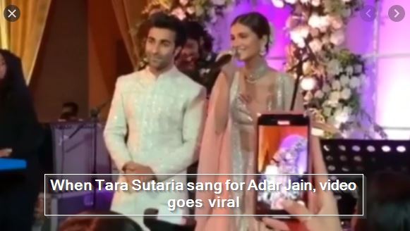 When Tara Sutaria sang for Adar Jain, video goes viral