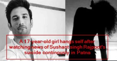 A 17-year-old girl hangs self after watching news of Sushant singh Rajpoot's suicide continously in Patna