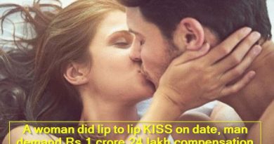 A woman did lip to lip KISS on date, man demand Rs 1 crore 24 lakh compensation