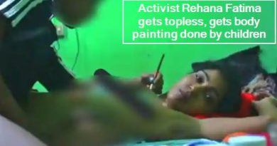 Activist Rehana Fatima gets topless, gets body painting done by children