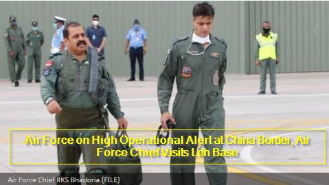 Air Force on High Operational Alert at China Border, Air Force Chief Visits Leh Base