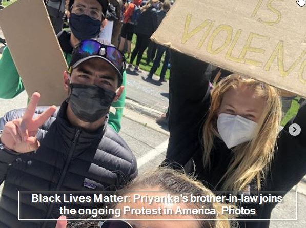 Black Lives Matter - Priyanka's brother-in-law joins the ongoing Protest in America, Photos