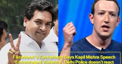 Facebook's Zuckerberg Says Kapil Mishra Speech 'Encouraged Violence', Delhi Police doesn't react