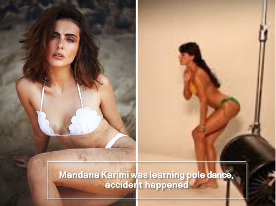 Mandana Karimi was learning pole dance, accident happened