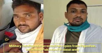 Military Intelligence arrested two spies from Rajasthan, informing Pakistan ISI about army