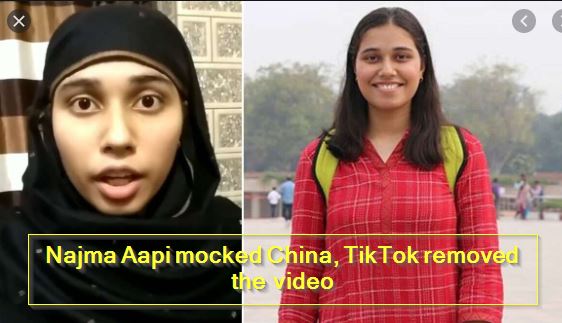 Najma Aapi mocked China, TikTok removed the video