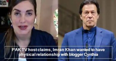 PAK TV host claims, Imran Khan wanted to have physical relationship with blogger Cynthia