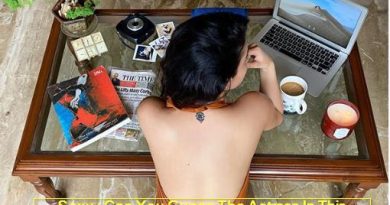 Sexy - Can You Guess The Actress In This Work From Home Backless pic
