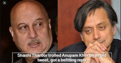 Shashi Tharoor trolled Anupam Kher on an old tweet, got a befitting reply