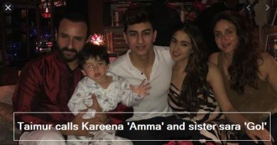 Taimur calls Kareena 'Amma' and sister sara 'Gol'