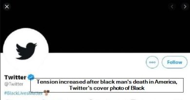 Tension increased after black man's death in America, Twitter's cover photo of Black