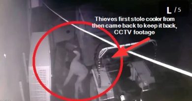 Thieves first stole cooler from then came back to keep it back, CCTV footage