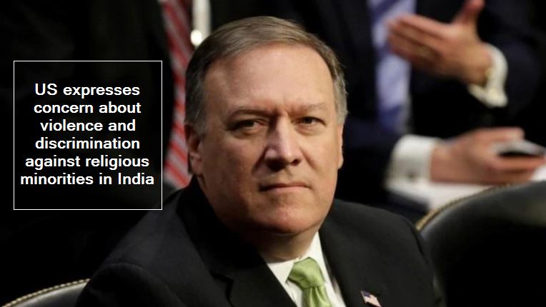 US expresses concern about violence and discrimination against religious minorities in India