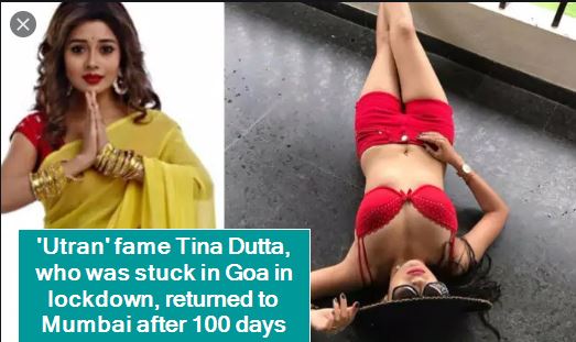 'Utran' fame Tina Dutta, who was stuck in Goa in lockdown, returned to Mumbai after 100 days