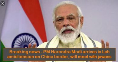 Breaking news - PM Narendra Modi arrives in Leh amid tension on China border, will meet with jawans