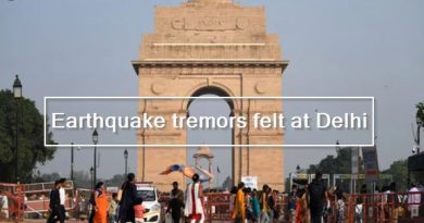 Earthquake tremors felt at Delhi