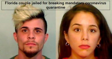 Florida couple jailed for breaking mandatory coronavirus quarantine